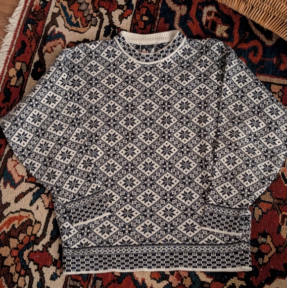 Dale of Norway Sweaters - Vintage Dale of Norway Navy and White Crewneck Sweater